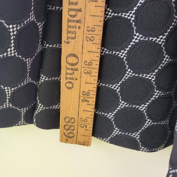 Dress Size 12 Women Asymmetric Polka Dot Fit & Flare Black‎ Vintage - Picture 2 of 9